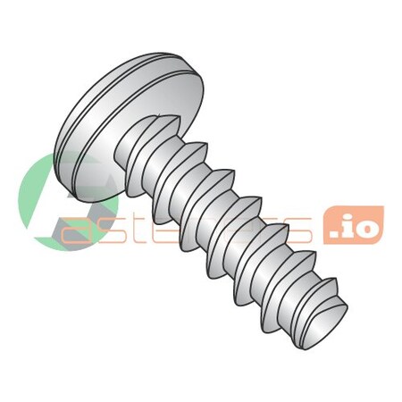 Thread Forming Screw, #2 X 3/8 In, Plain Stainless Steel Pan Head Phillips Drive, 5000 PK